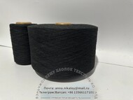 Пряжа смесовая черная 70%х/б, 30%пэ Ne6 (Nm10)