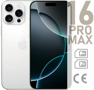  Apple iPhone 16 Pro Max 256Gb, Dual nano Sim, White Titanium..