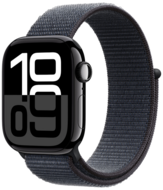 Apple Watch Series 10 GPS 42mm Jet Black Aluminum Sport Loop Band, Ink..