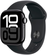 Apple Watch Series 10 GPS 46mm Jet Black Aluminum, Sport Band Black, S/M..