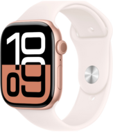 Apple Watch Series 10 GPS 42mm Rose Gold Aluminum, Light Blush Sport Band, ..