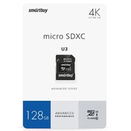 Smart Buy micro SDXC 128GB Class10  U3 V30 A1 Advanced R/W:90/55 MB/s ( ..